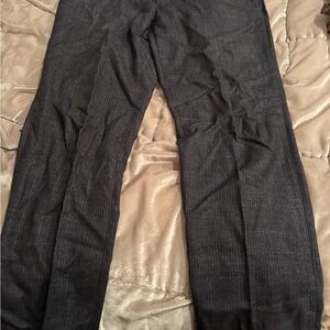 John Varvatos Luxe Black Pinstripe Trousers